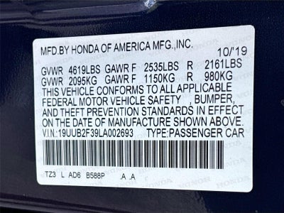 2020 Acura TLX 4DR SDN 3.5L FWD