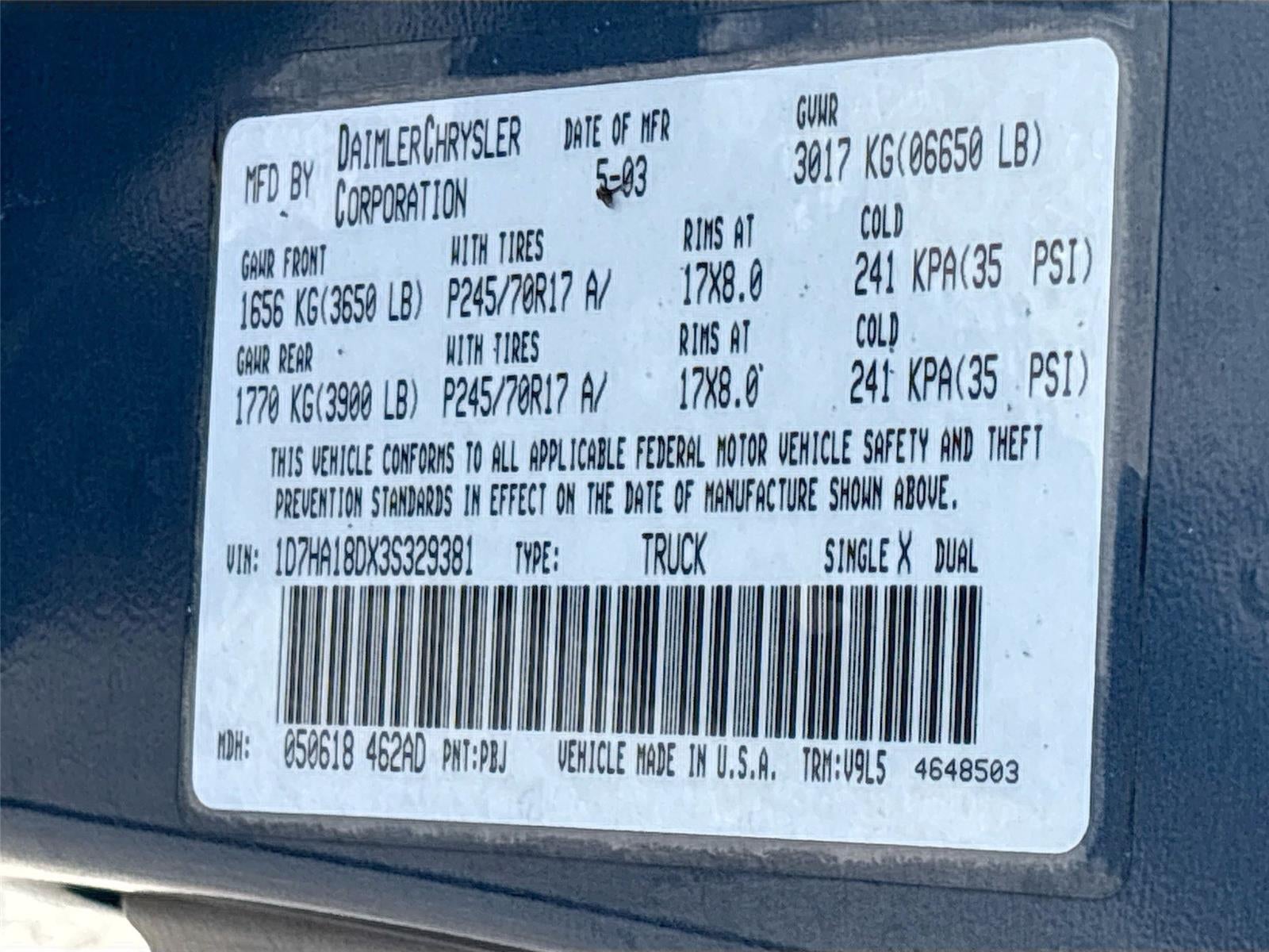 2003 Dodge Ram 1500 SLT