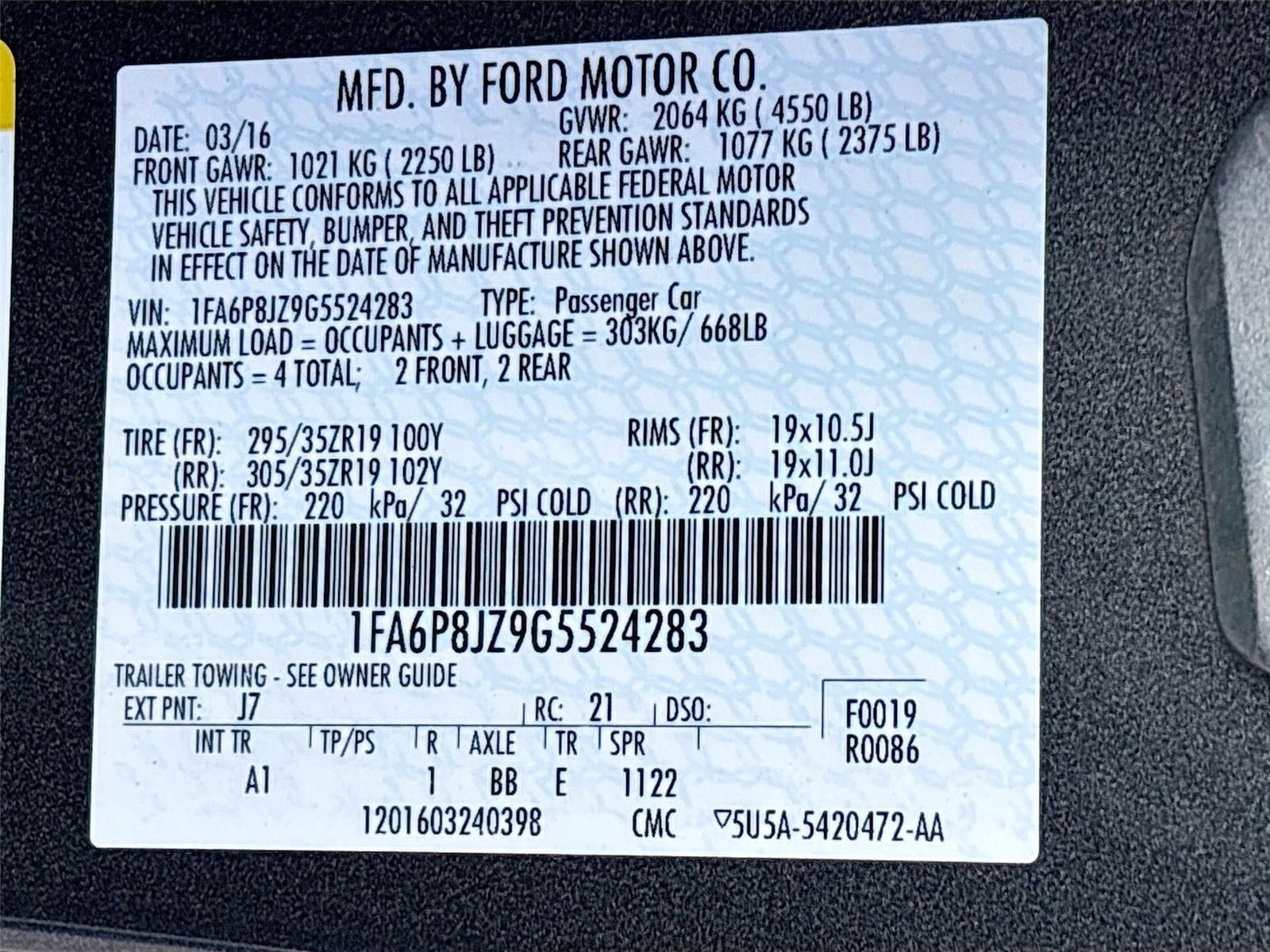 2016 Ford Mustang Shelby GT350