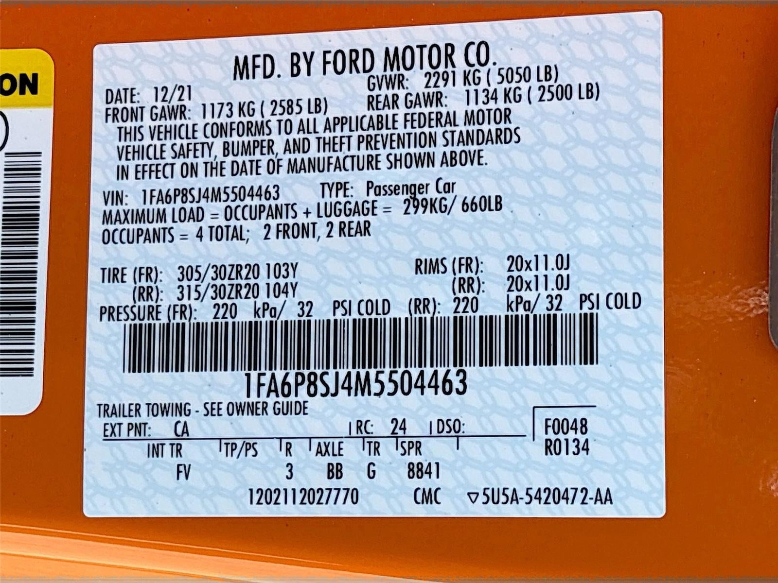 2021 Ford Mustang Shelby GT500