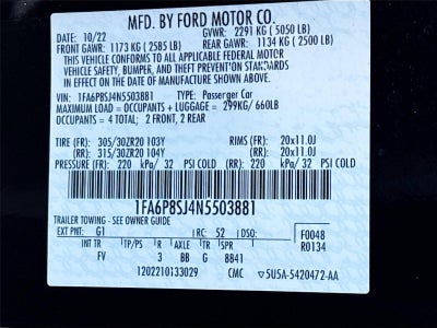 2022 Ford Mustang Shelby GT500