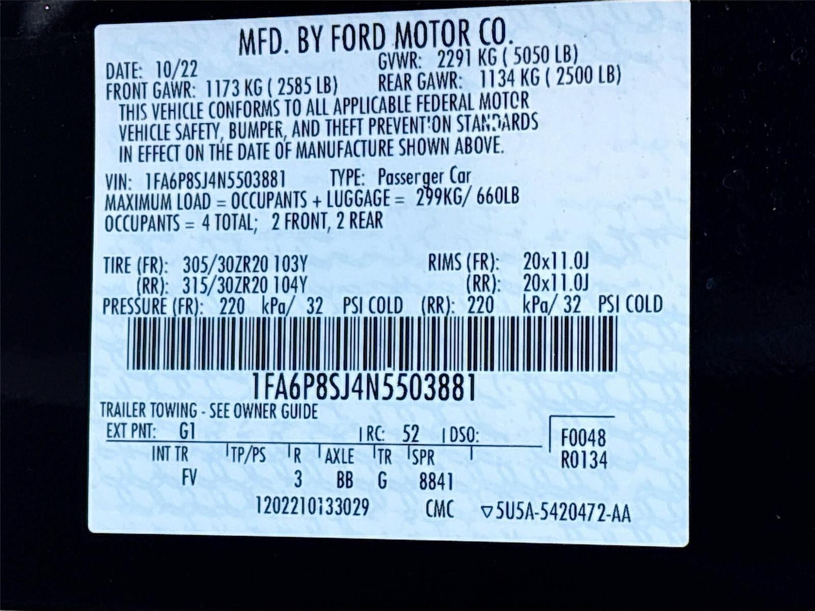 2022 Ford Mustang Shelby GT500