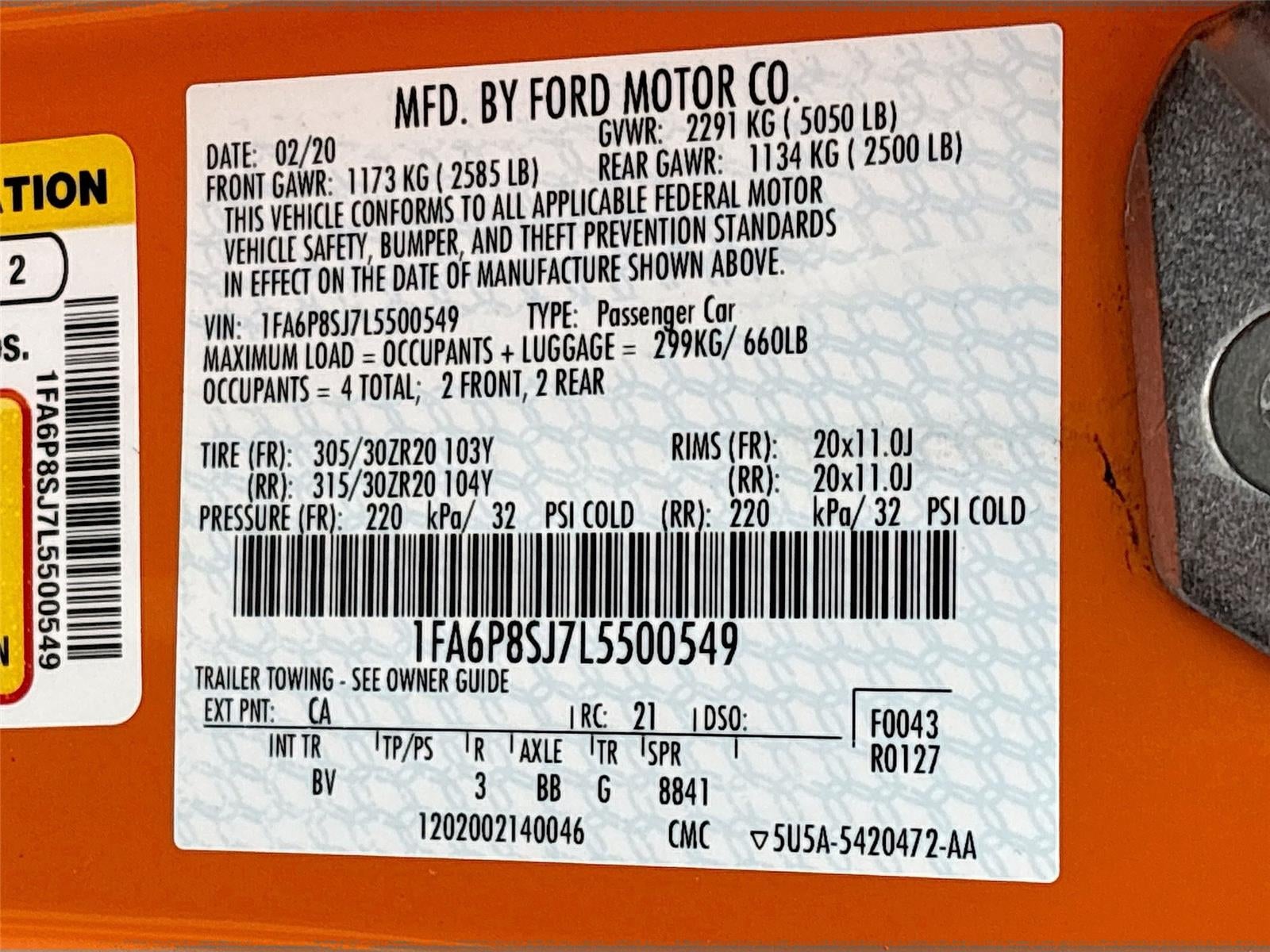 2020 Ford Mustang Shelby GT500