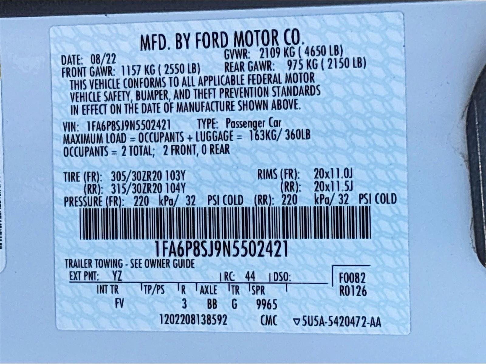 2022 Ford Mustang Shelby GT500