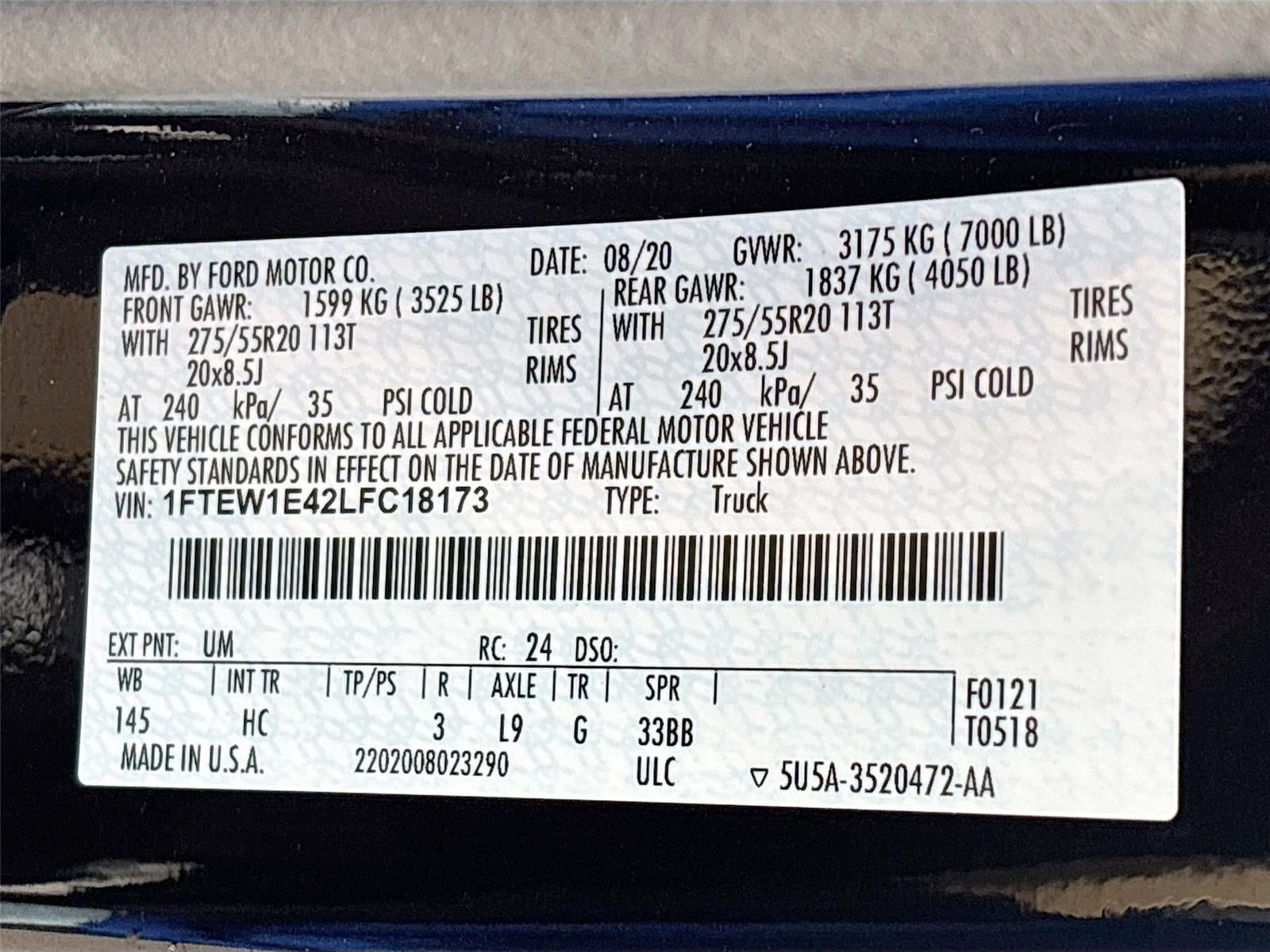 2020 Ford F-150 LARIAT