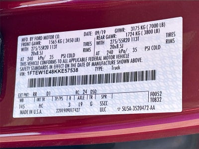 2019 Ford F-150 LARIAT