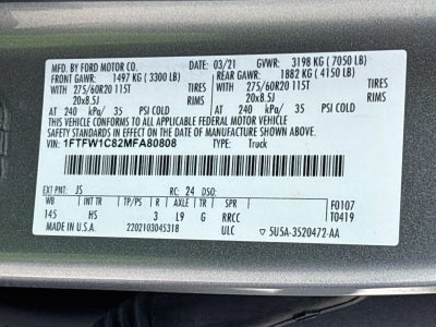 2021 Ford F-150 LARIAT