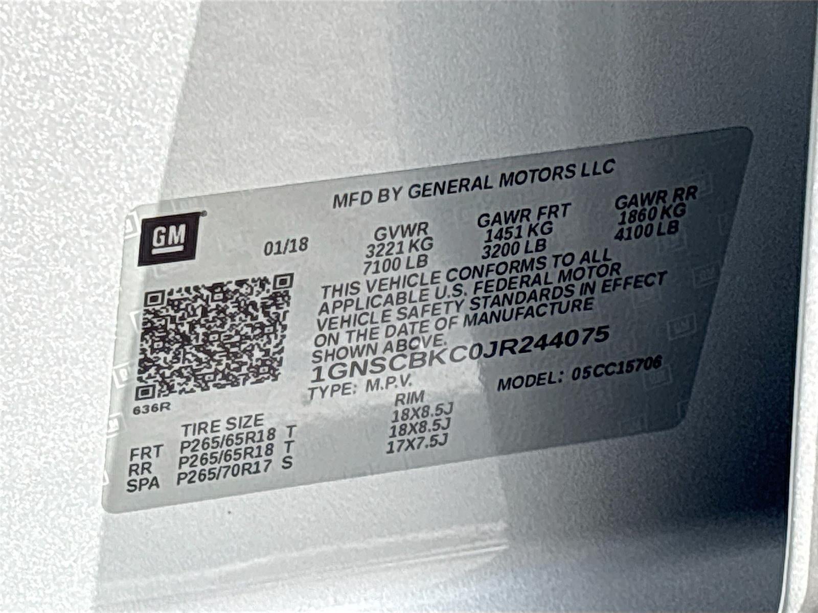 2018 Chevrolet Tahoe LT