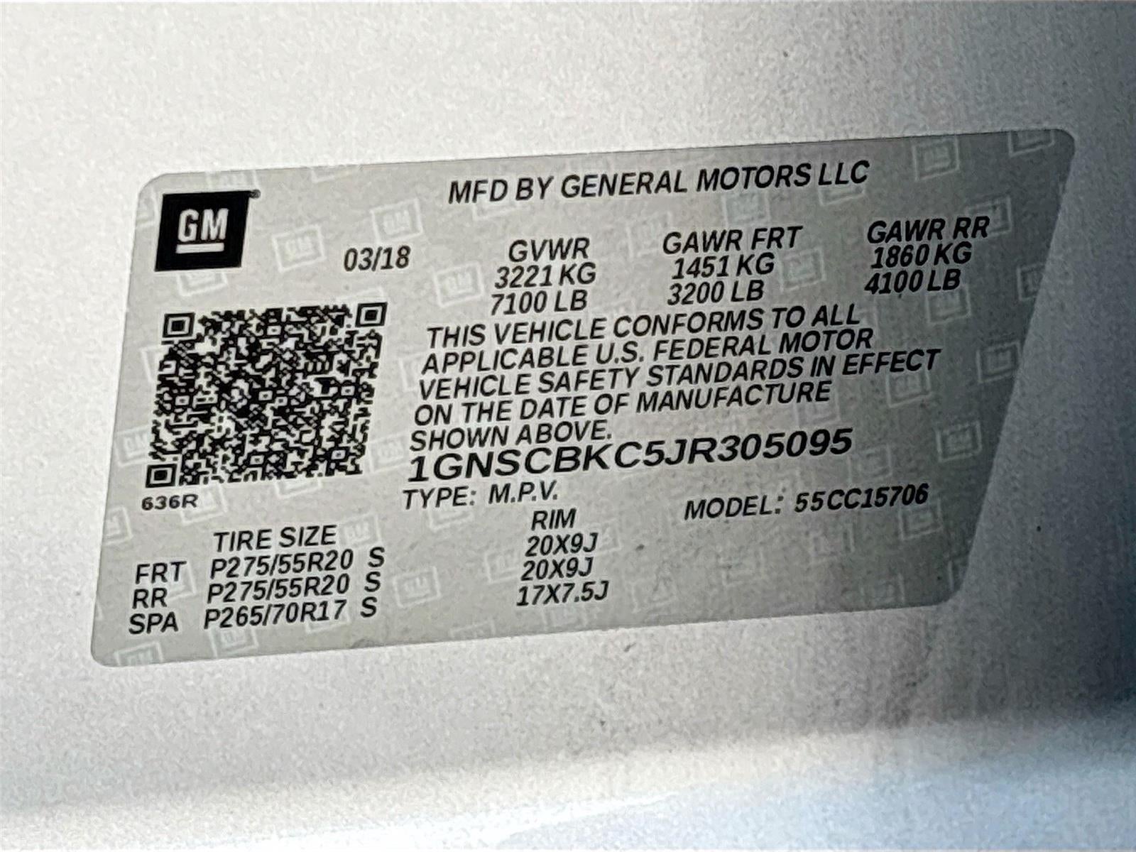 2018 Chevrolet Tahoe LT