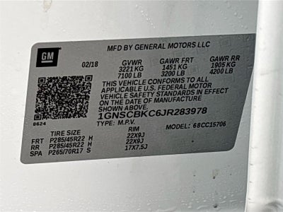 2018 Chevrolet Tahoe LT