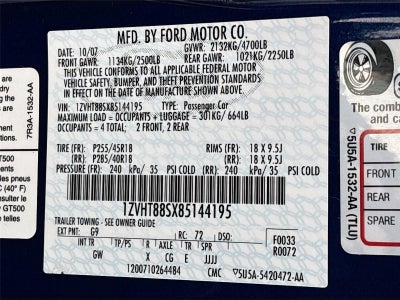 2008 Ford Mustang Shelby GT500