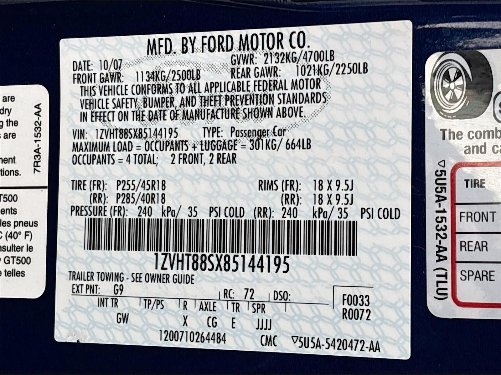 2008 Ford Mustang Shelby GT500