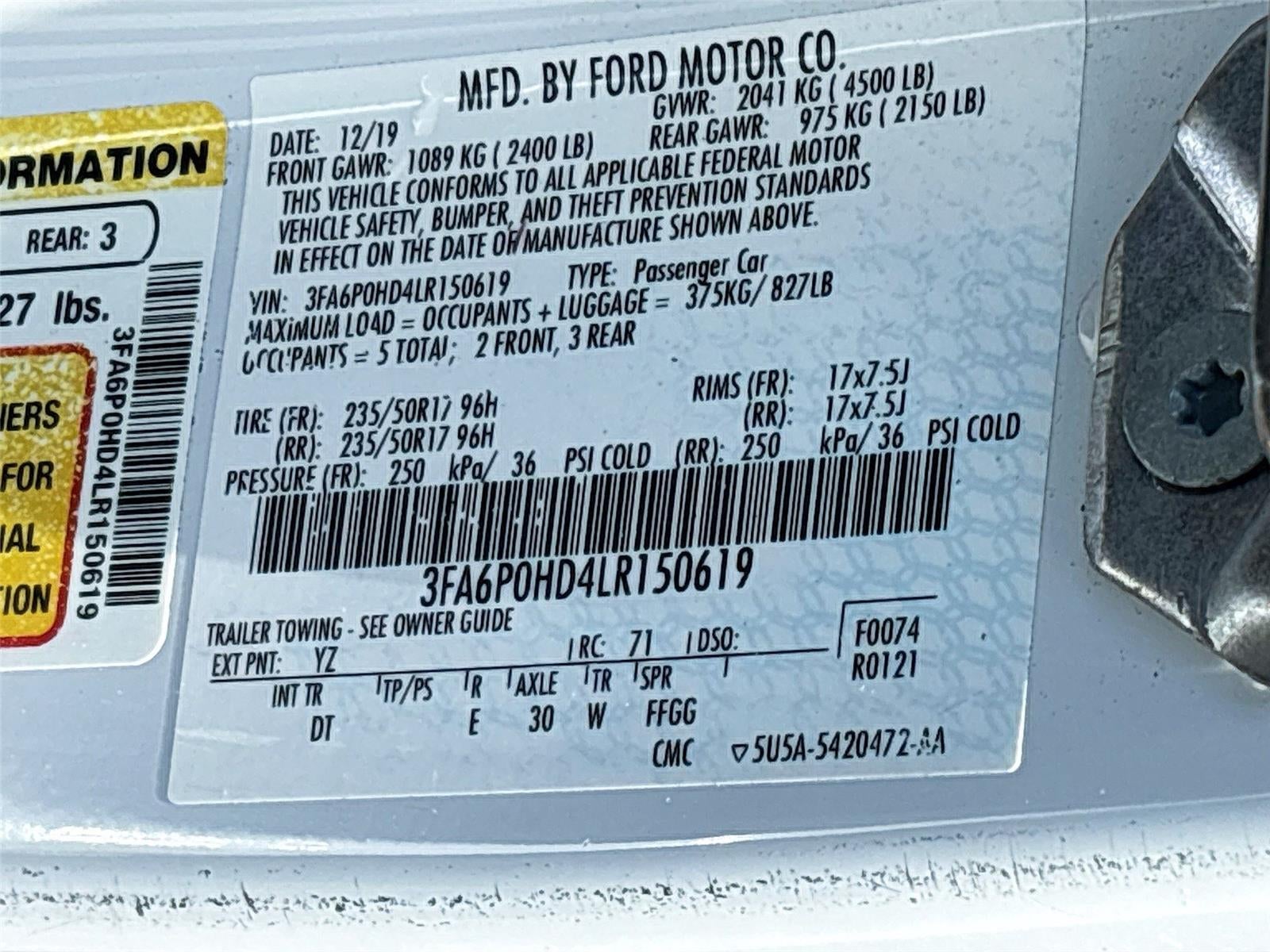 2020 Ford Fusion SE