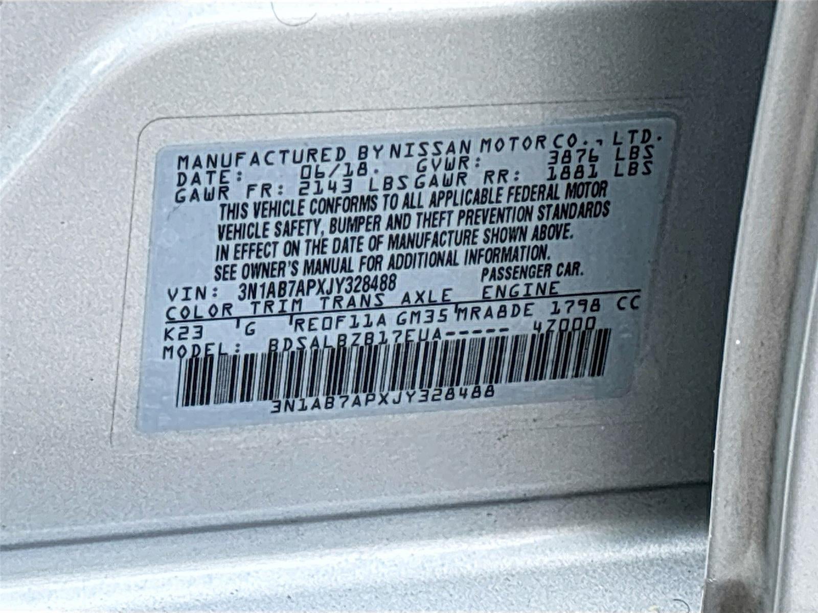 2018 Nissan Sentra S