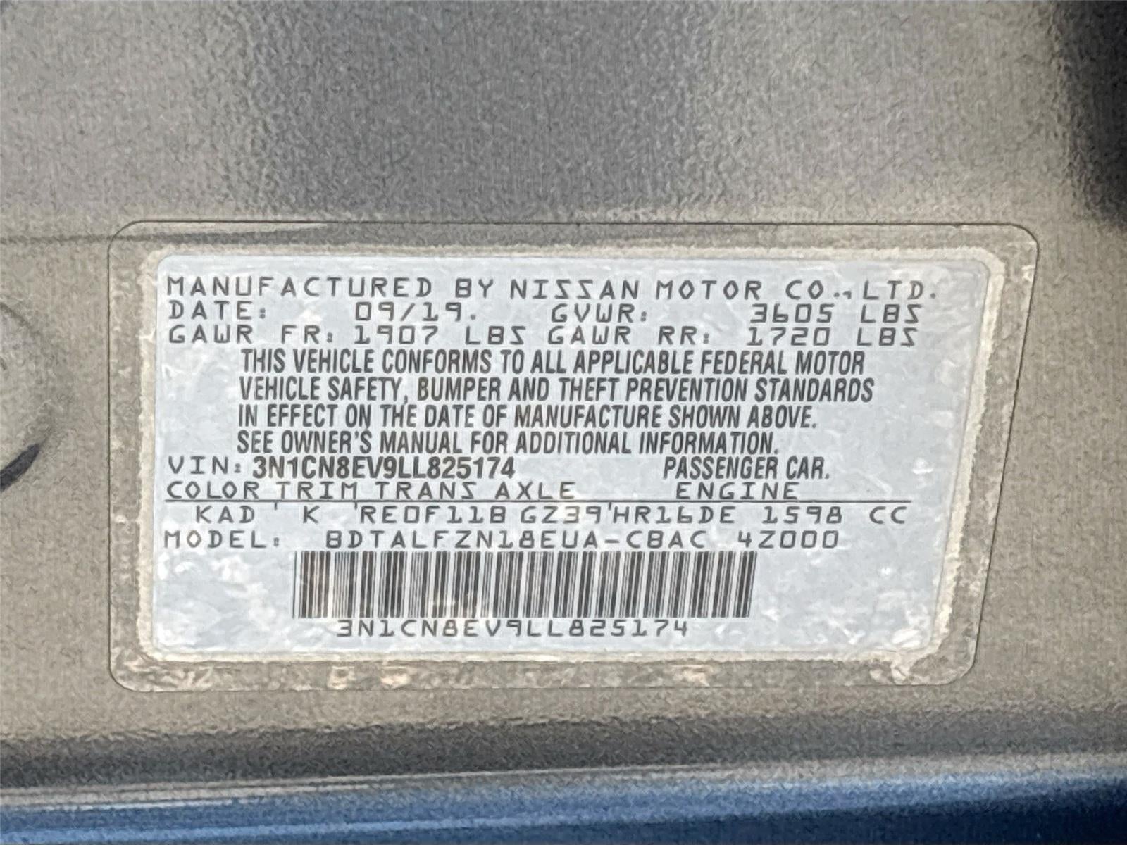 2020 Nissan Versa SV