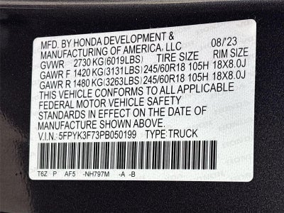 2023 Honda Ridgeline RTL-E