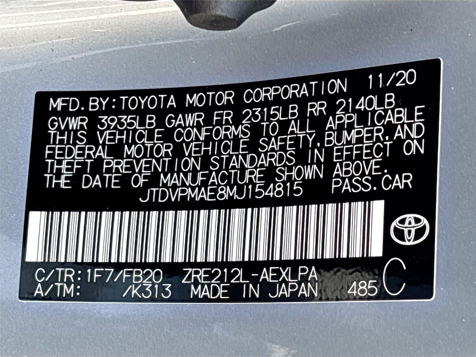 2021 Toyota Corolla LE