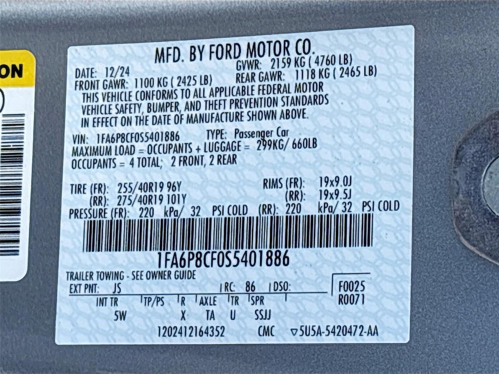 2025 Ford Mustang GT Premium RTR Spec 3