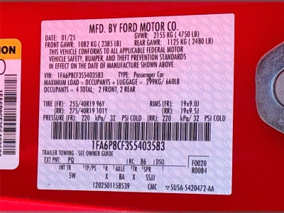 2025 Ford Mustang GT Premium RTR Spec 2