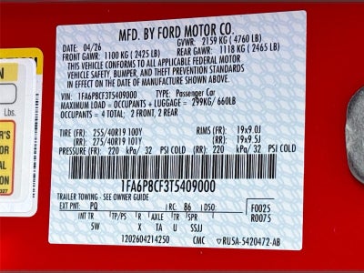 2026 Ford Mustang GT Premium RTR Spec 3
