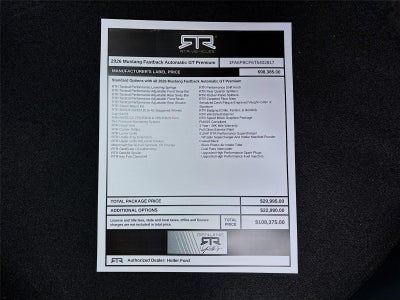 2026 Ford Mustang GT Premium RTR Spec 3