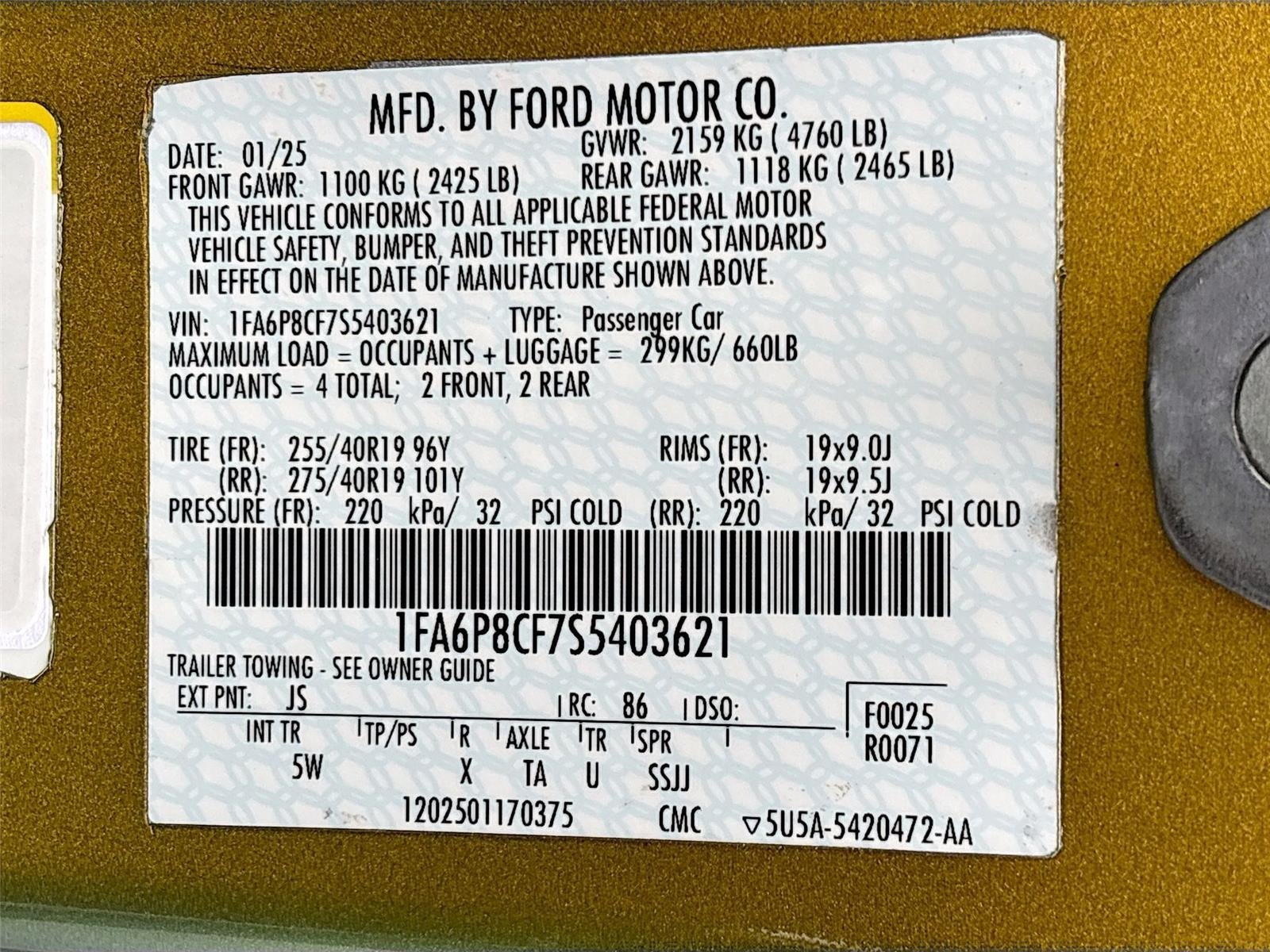 2025 Ford Mustang GT Premium RTR Spec 3