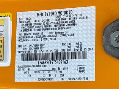 2026 Ford Mustang GT Premium RTR Spec 3
