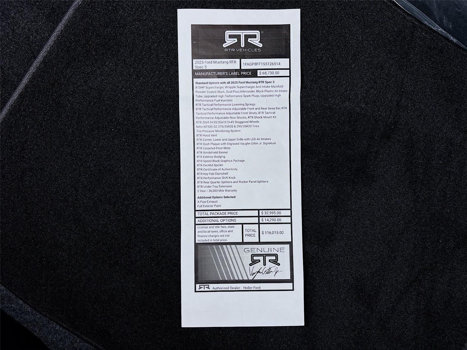 2025 Ford Mustang GT Premium RTR Spec 3