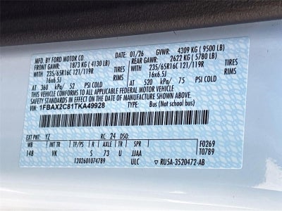 2026 Ford Transit Passenger Wagon XL