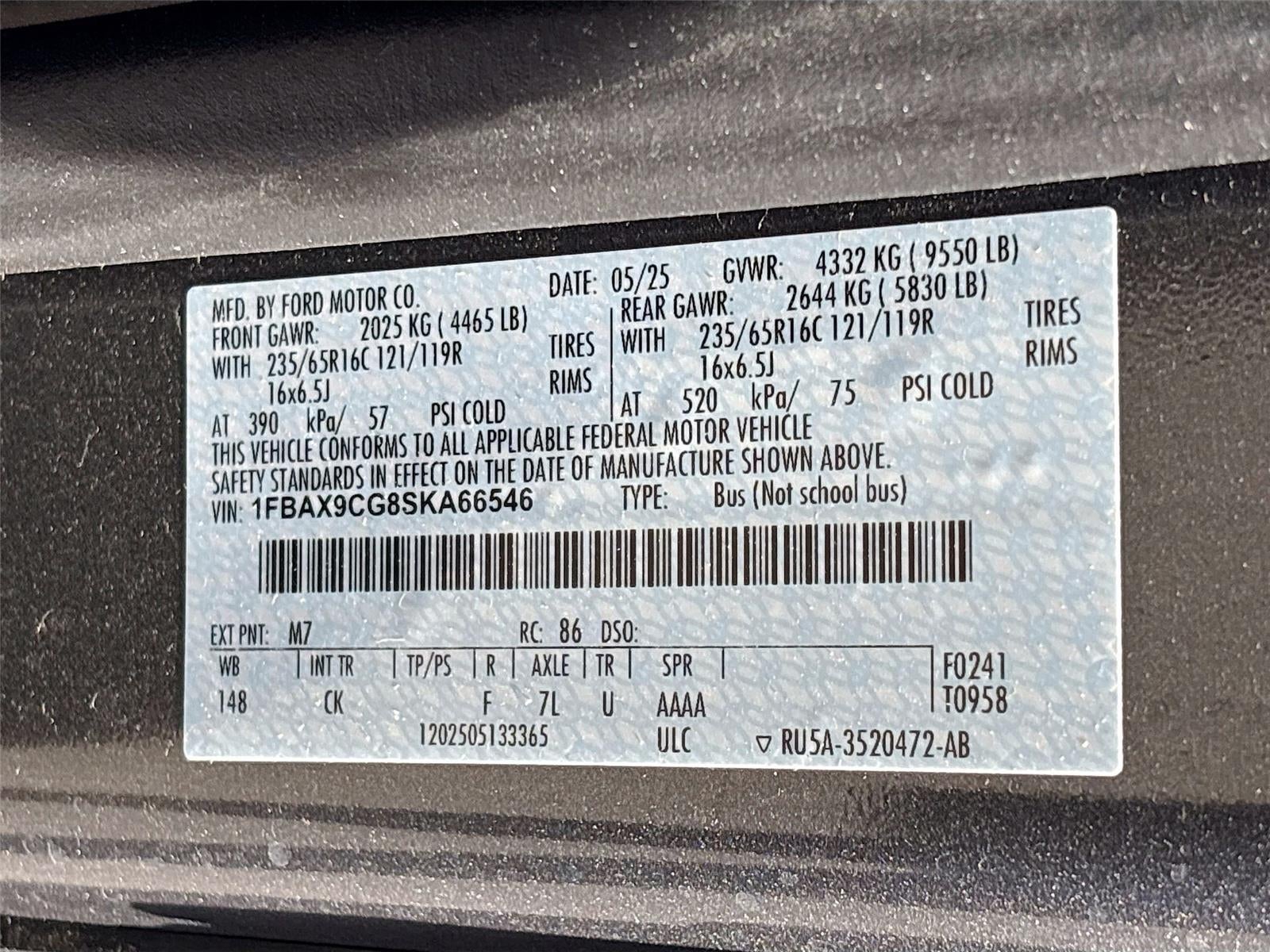 2025 Ford Transit 9 Passenger Waldoch Landmark XL Waldoch Landmark