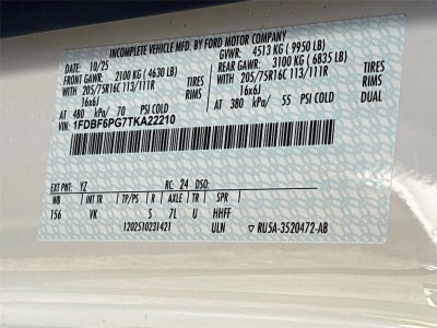 2026 Ford Transit Cutaway T-350 RWD DRW 138" WB 9950 GVWR