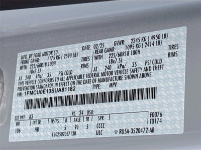 2025 Ford Escape Plug-In Hybrid Base