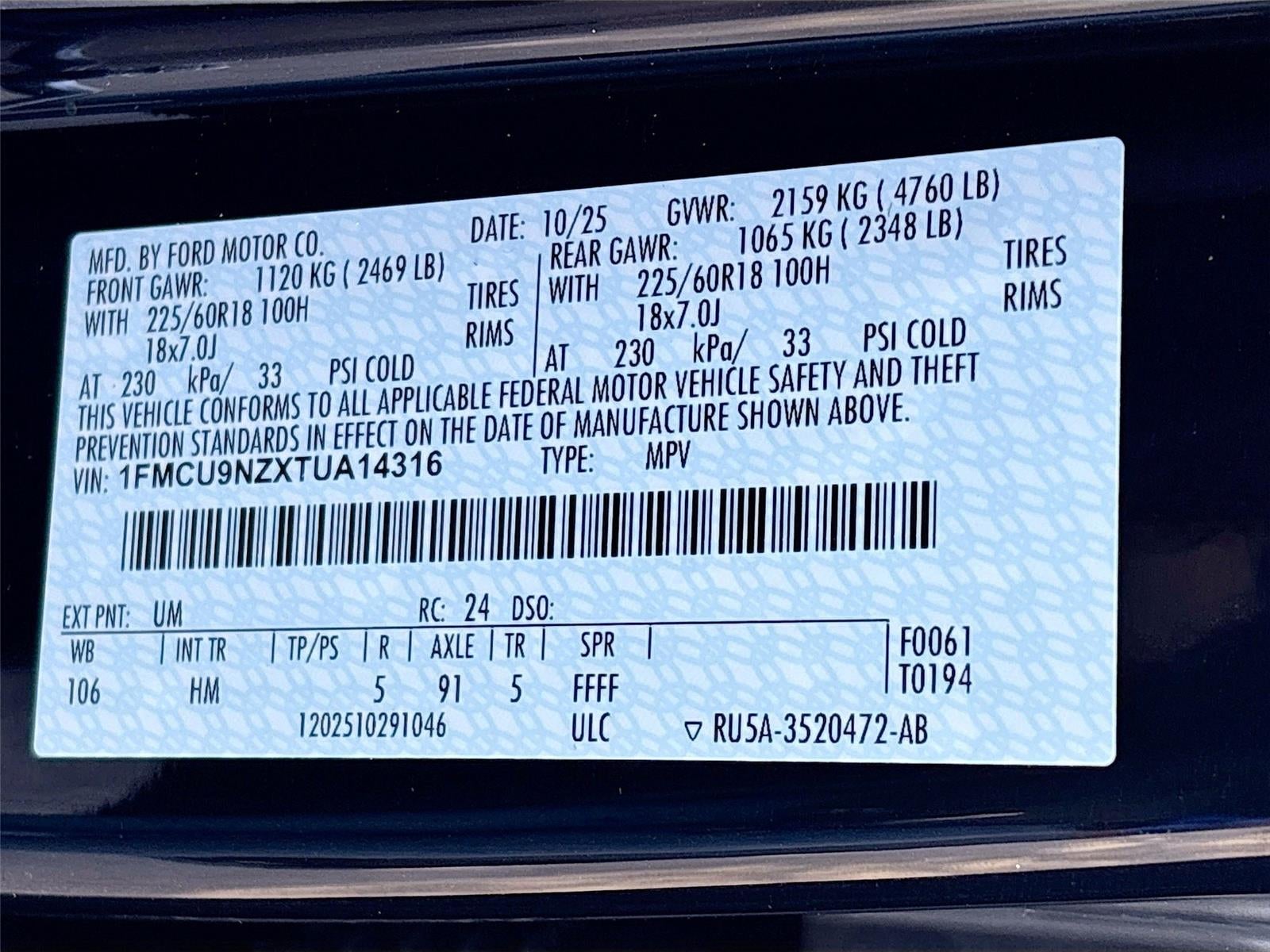 2026 Ford Escape ST-Line Select