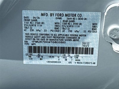 2026 Ford Explorer Active w/100A Pkg