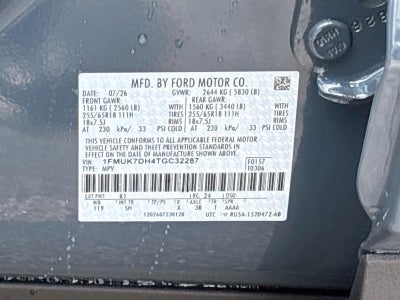 2026 Ford Explorer Active w/200A Pkg