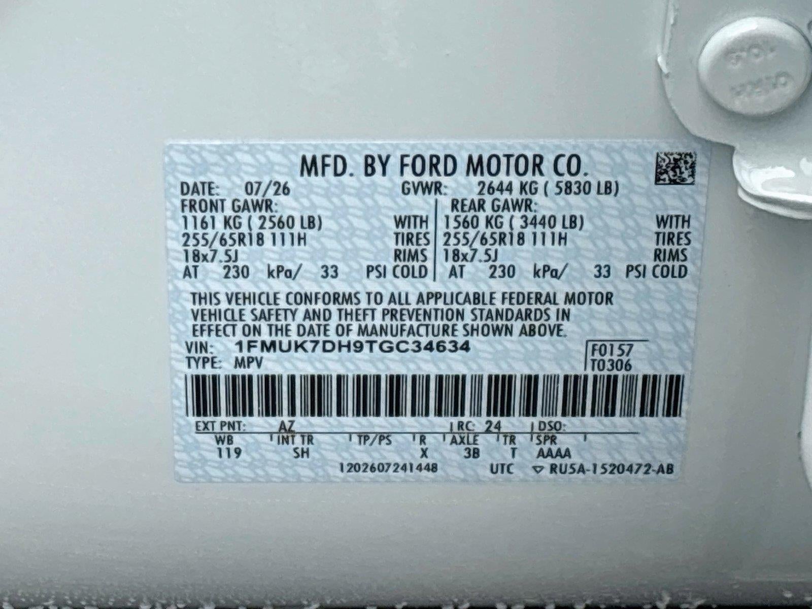 2026 Ford Explorer Active w/200A Pkg