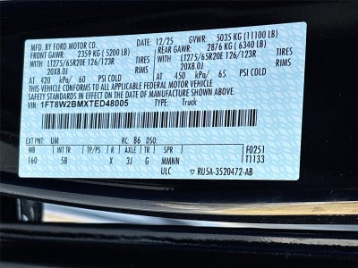 2026 Ford Super Duty F-250 SRW LARIAT