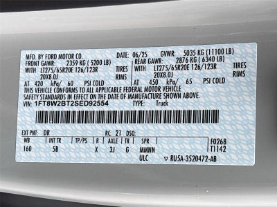 2025 Ford Super Duty F-250 LARIAT SRW Black Widow