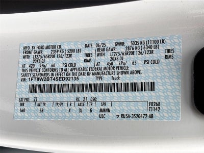 2025 Ford Super Duty F-250 LARIAT SRW Black Widow