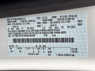 2025 Ford Transit Cargo Van T-350 148" Low Rf 9950 GVWR AWD