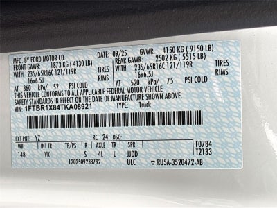 2026 Ford Transit Cargo Van T-250 148" Hi Rf 9150 GVWR RWD