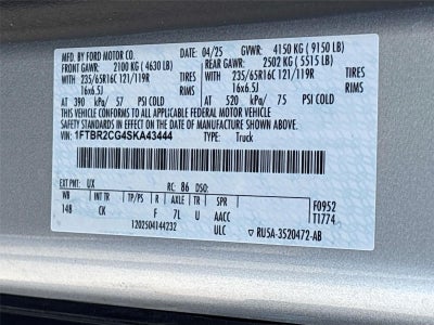 2025 Ford Transit Cargo Van T-250 148" Med Rf 9070 GVWR AWD