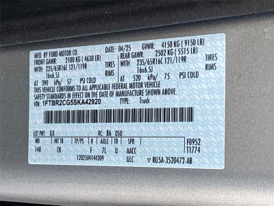 2025 Ford Transit Cargo Van T-250 148" Med Rf 9070 GVWR AWD