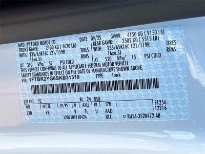 2025 Ford Transit Cargo Van T-250 130" Low Rf 9070 GVWR AWD