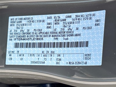 2026 Ford Ranger LARIAT