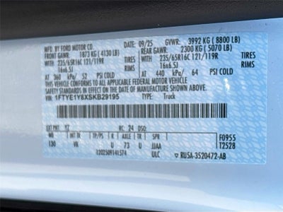 2025 Ford Transit Cargo Van T-150 130" Low Rf 8670 GVWR RWD