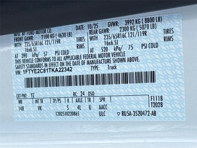 2026 Ford Transit Cargo Van T-150 148" Med Rf 8800 GVWR AWD