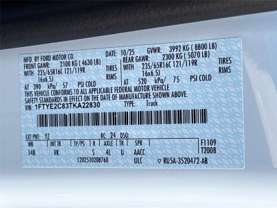 2026 Ford Transit Cargo Van T-150 148" Med Rf 8800 GVWR AWD