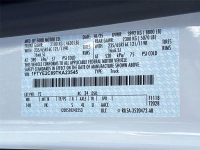 2026 Ford Transit Cargo Van T-150 148" Med Rf 8800 GVWR AWD