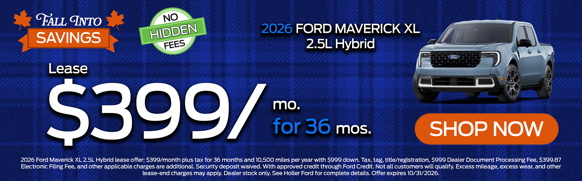 2026 Ford Maverick 2.5L Hybrid Offer